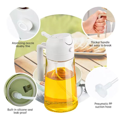 2 in 1 Glass Oil Sprayer & Dispenser